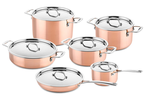 Kupferpfannen-Set 6-teilig