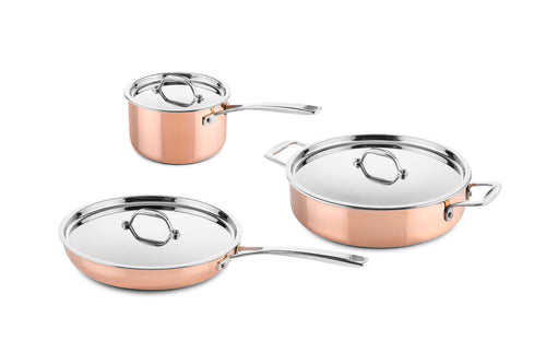Kupferpfannen-Set 3-teilig