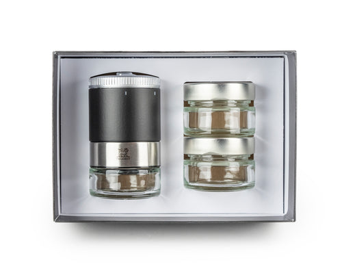 Pfeffermühle 'Maestro Matt Black' - Pfeffermühle mit 3 Pfeffersorten (austauschbar)