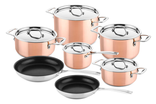 Kupferpfannen-Set 7-teilig